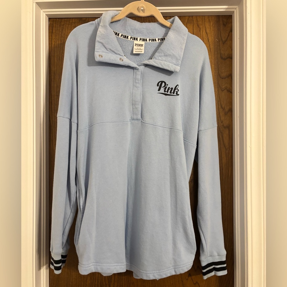 PINK Victoria's Secret Light Blue Polo Shirt